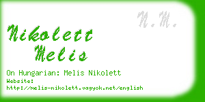 nikolett melis business card